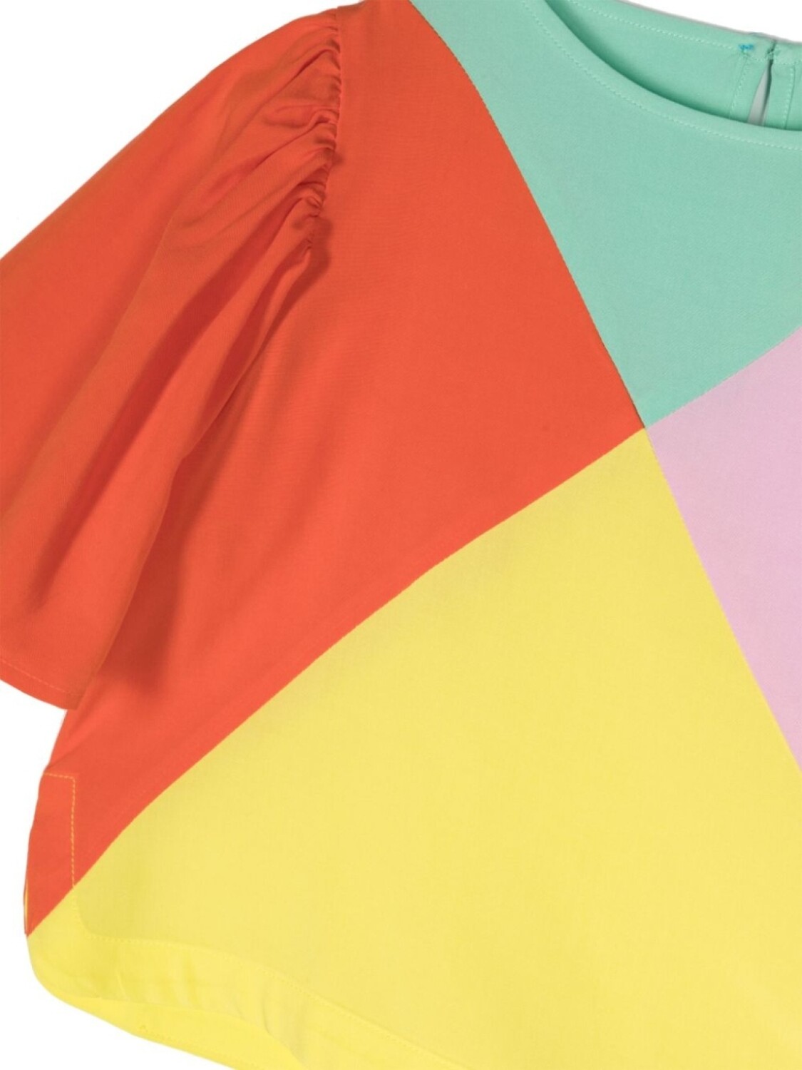 Stella McCartney Kids футболка в стиле колор-блок, розовый — фото 3