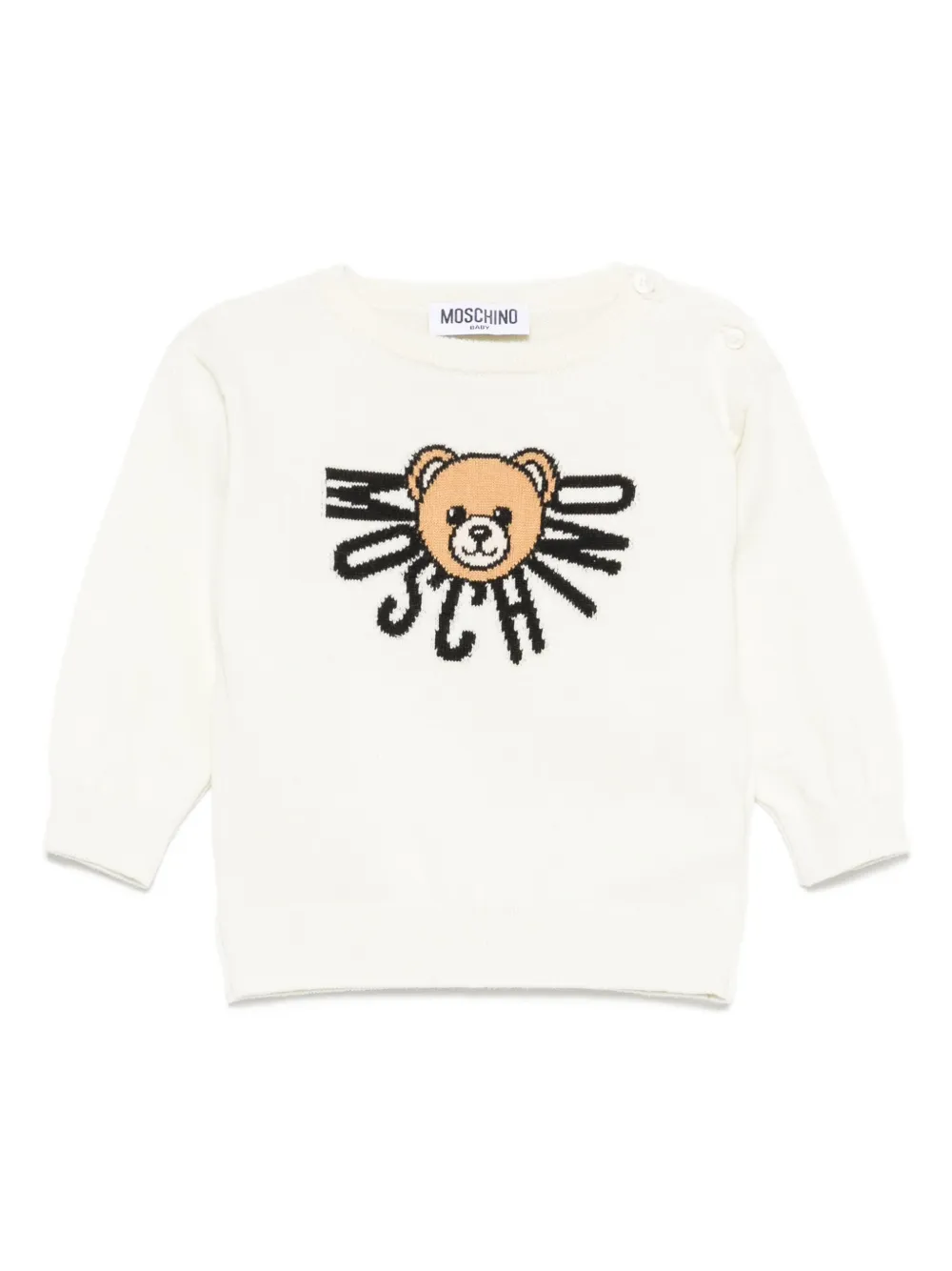 

Свитер с логотипом Moschino Kids, белый
