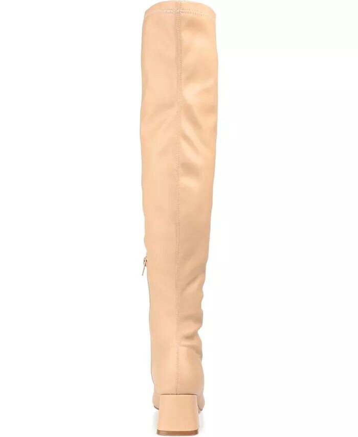 Женские сапоги Melika Wide Calf Journee Collection, коричневый/бежевый — фото 3
