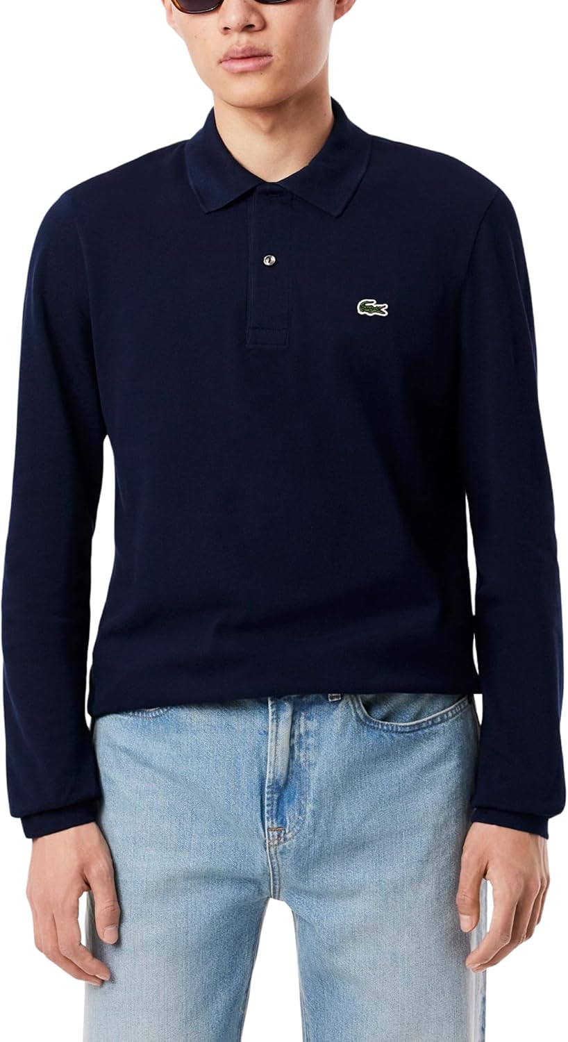 

Классическая поло Lacoste с длинным рукавом, Navy Blue, Синий, Классическая поло Lacoste с длинным рукавом, Navy Blue