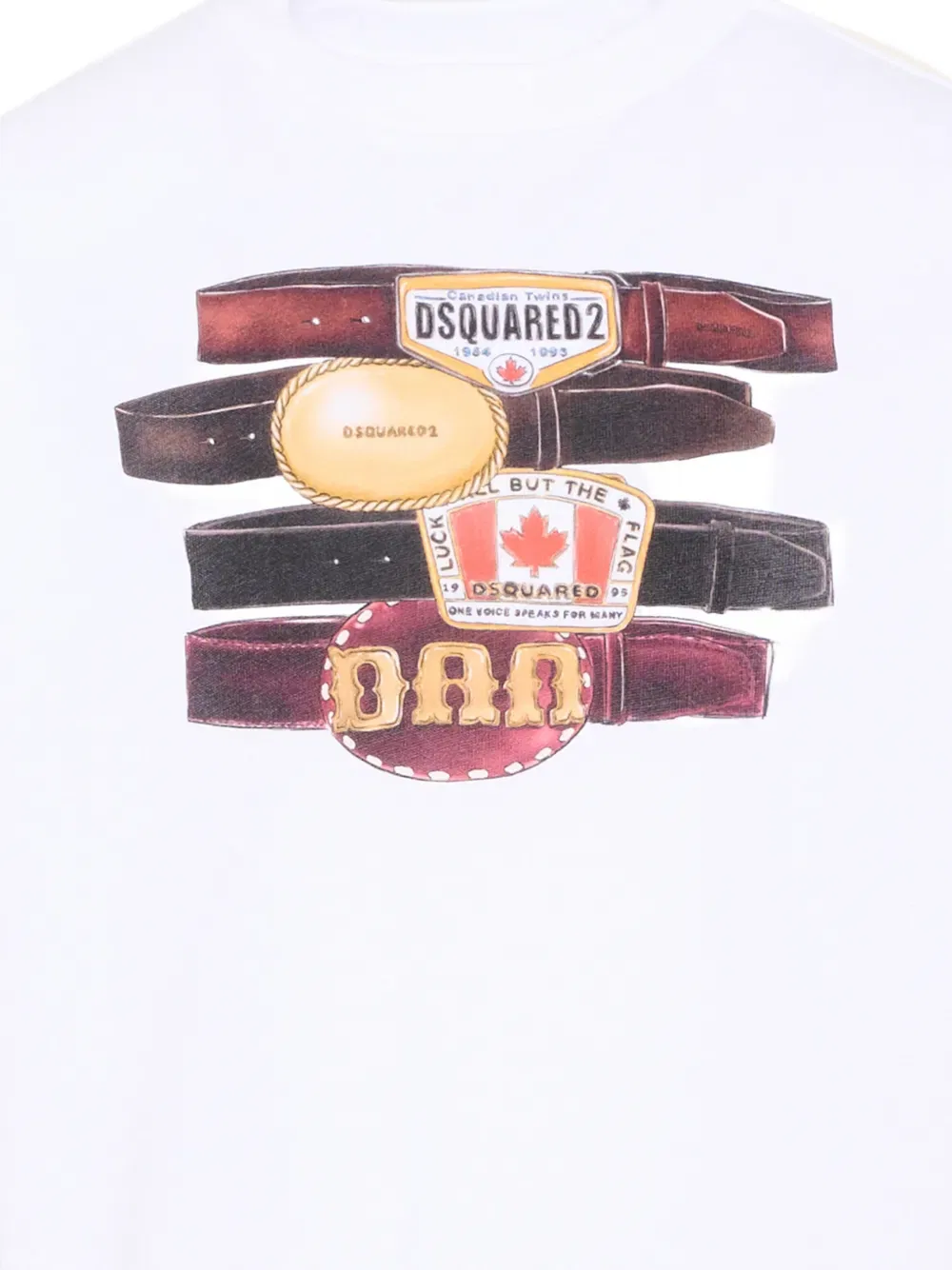 Футболка с принтом в виде пояса Dsquared2 Kids, белый — фото 3