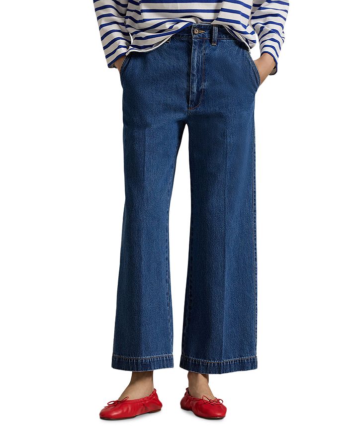 

Укороченные джинсы Lauren Ralph Lauren Wide Leg в синем цвете, синий
