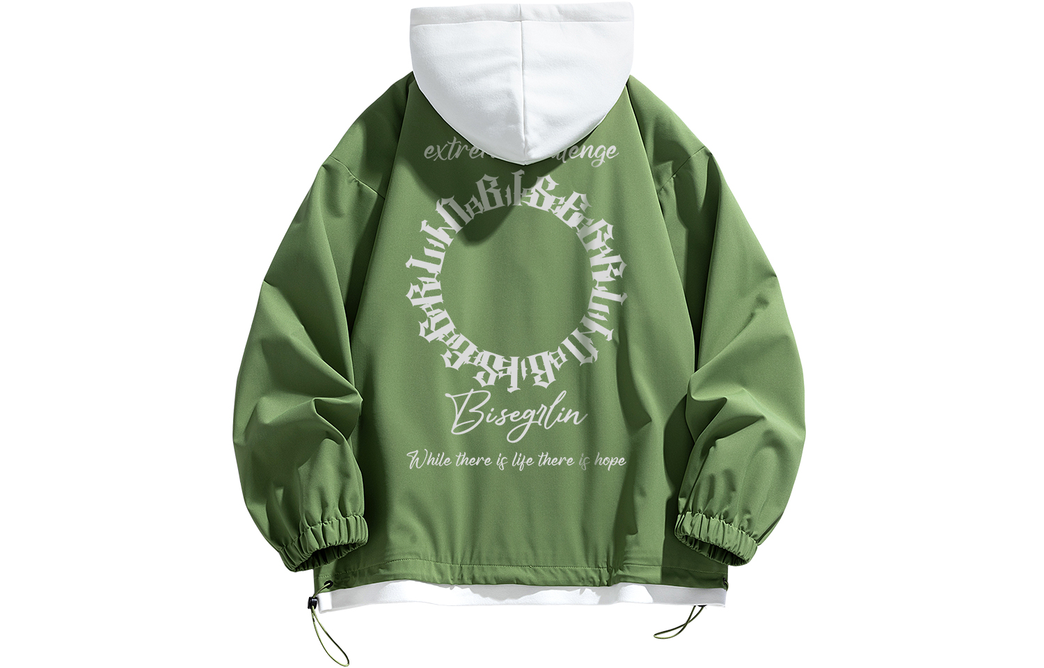 

BISEGRLIN Куртка Unisex, Fruit Green+White