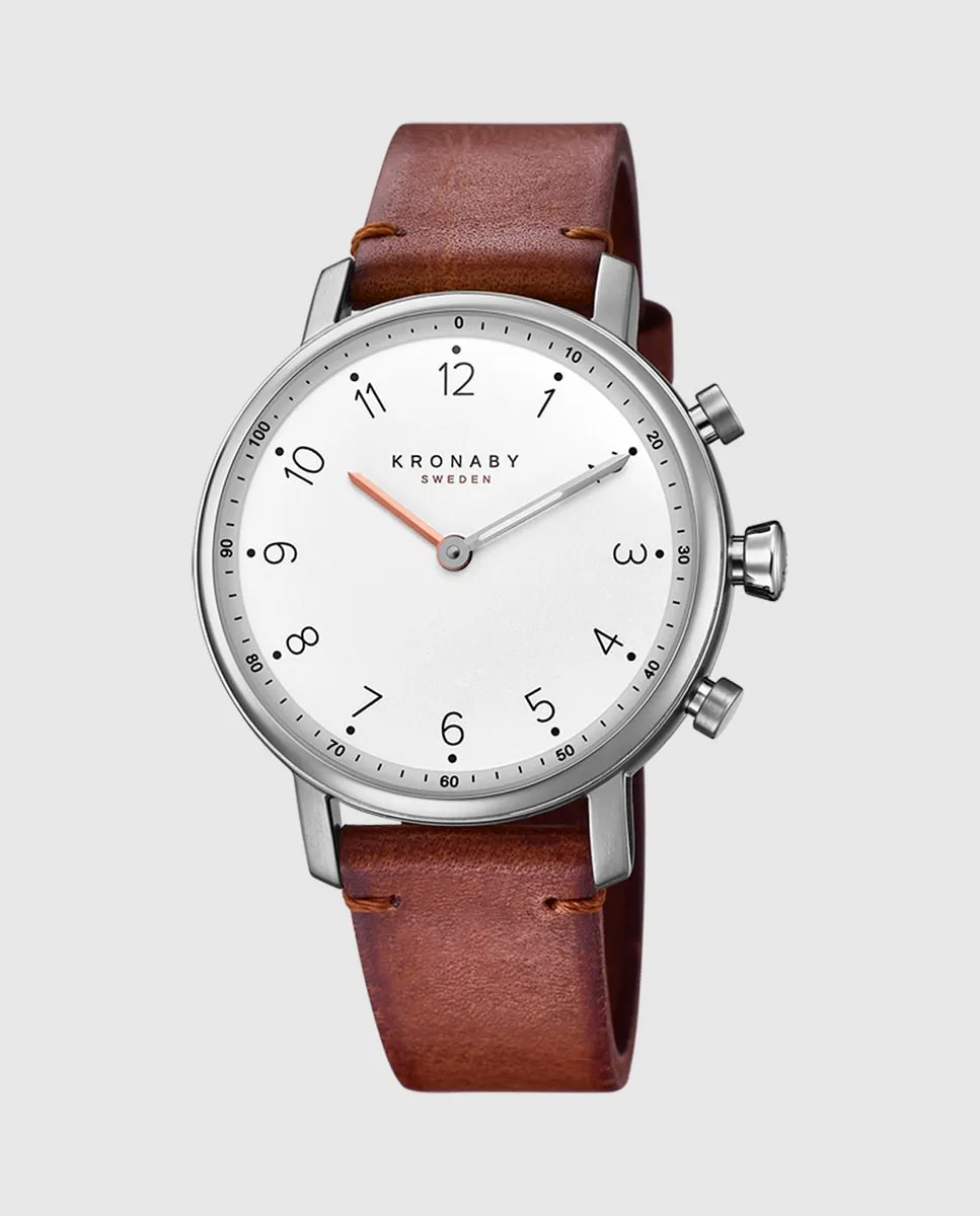

S0711/1 Женские часы Nord из коричневой кожи Kronaby, коричневый