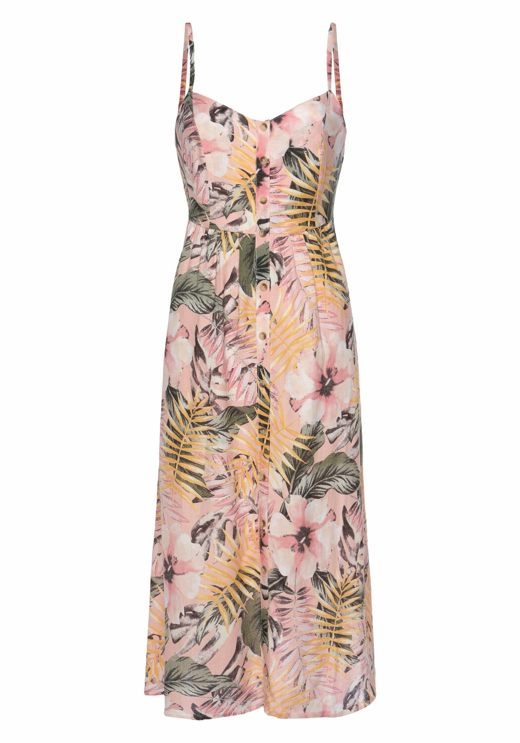 

Платье LASCANA Sommer, цвет apricot-bedruckt