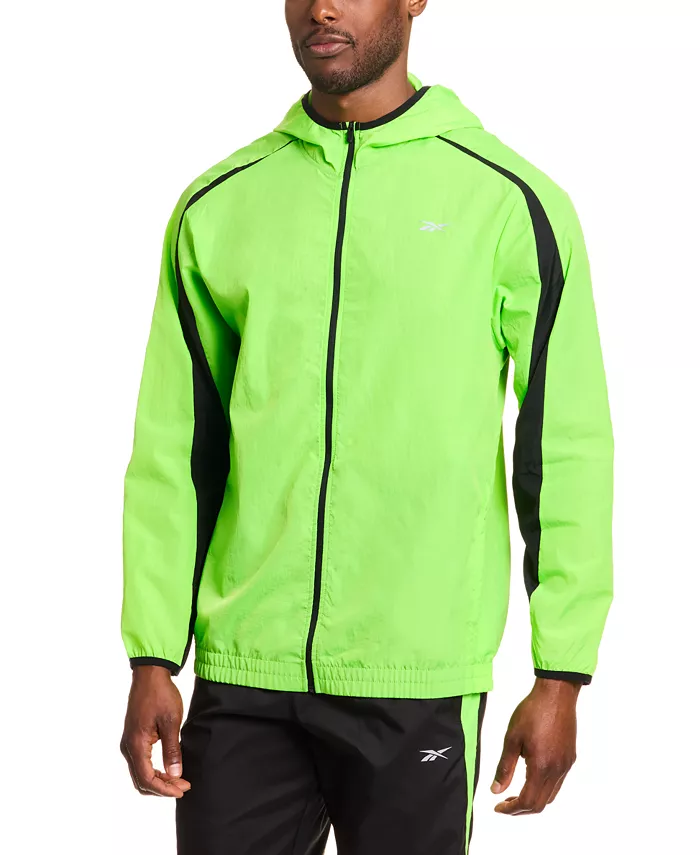 

Мужская толстовка с капюшоном на молнии Reebok, зеленый