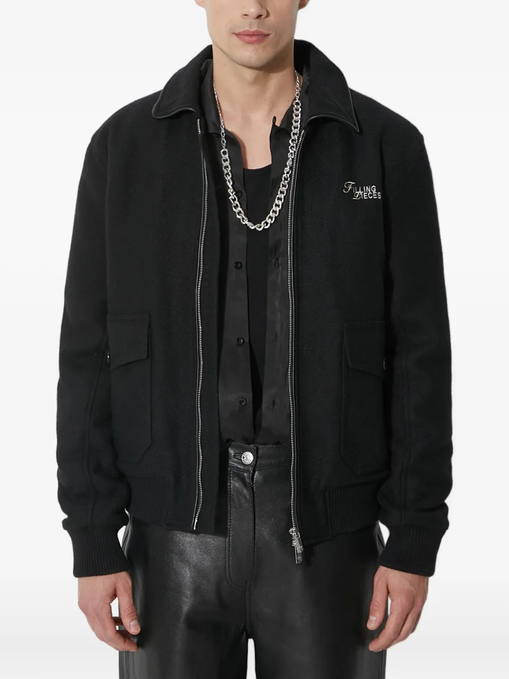 

Куртка на молнии с вышивкой Filling Pieces