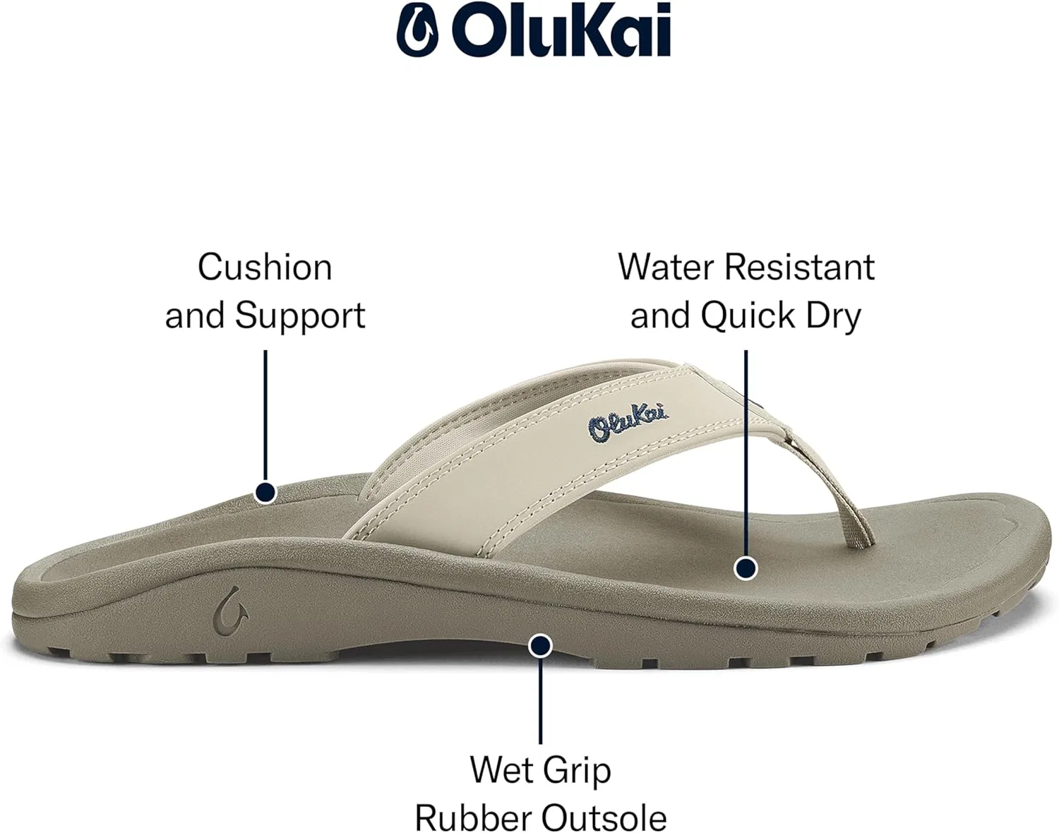 Сандалии OLUKAI водонепроницаемые, Tapa/Clay — фото 3