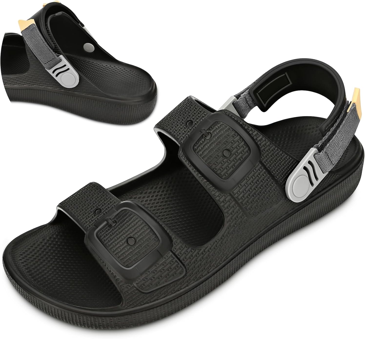 

Мужские сандалии BBMVP, пляжные сандалии и шлепанцы, удобные летние тапочки и пляжная обувь для мужчин, легкие и нескользящие, черные шлепанцы, удобные шлепанцы размер 8-12