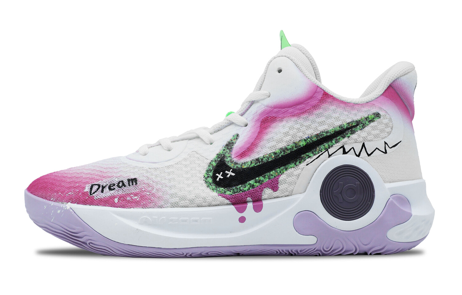 

Кроссовки Nike Trey 5 Vintage Basketball Shoes Unisex Mid-top White/pink/purple, светло-фиолетовый