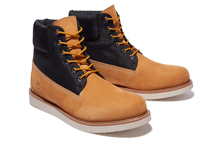 Мужские ботинки Timberland Newmarket комбинированные на шнуровке, черный/коричневый — фото 3