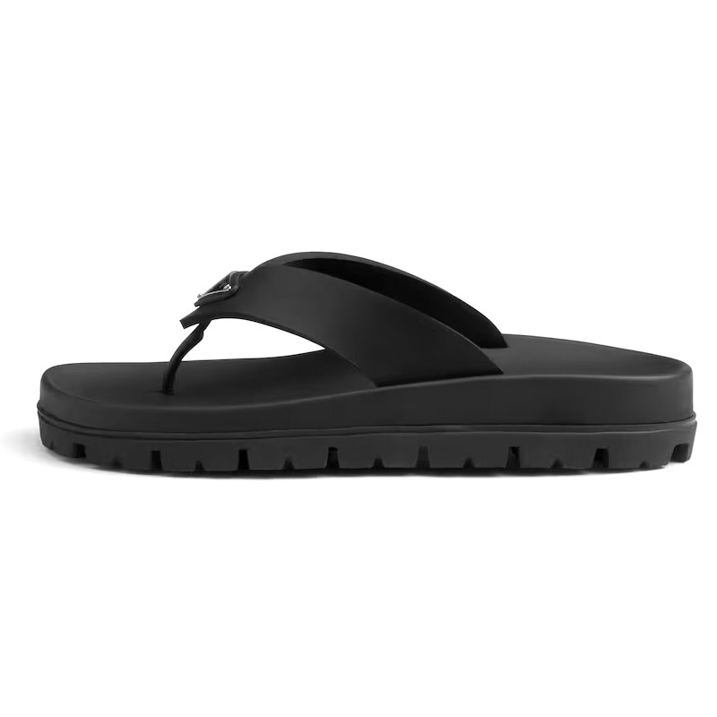 Женские шлепанцы PRADA, черные
