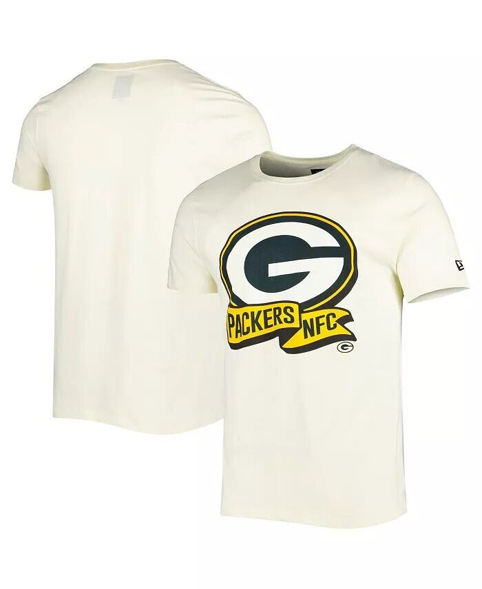 

Мужская кремовая футболка Green Bay Packers Sideline Chrome New Era
