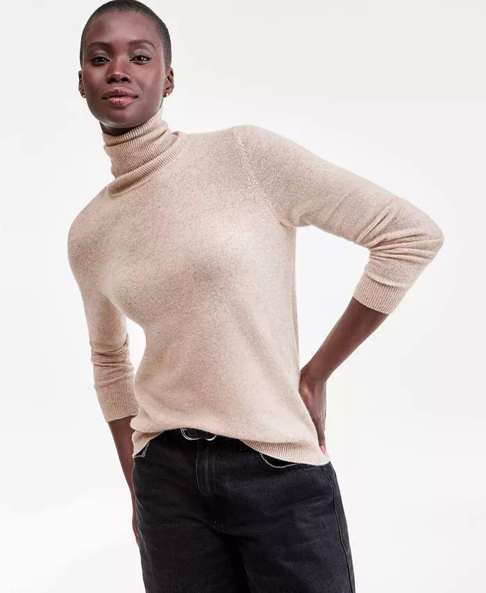 

Женская водолазка из 100% кашемира, PXS-3X Charter Club, серо-коричневый