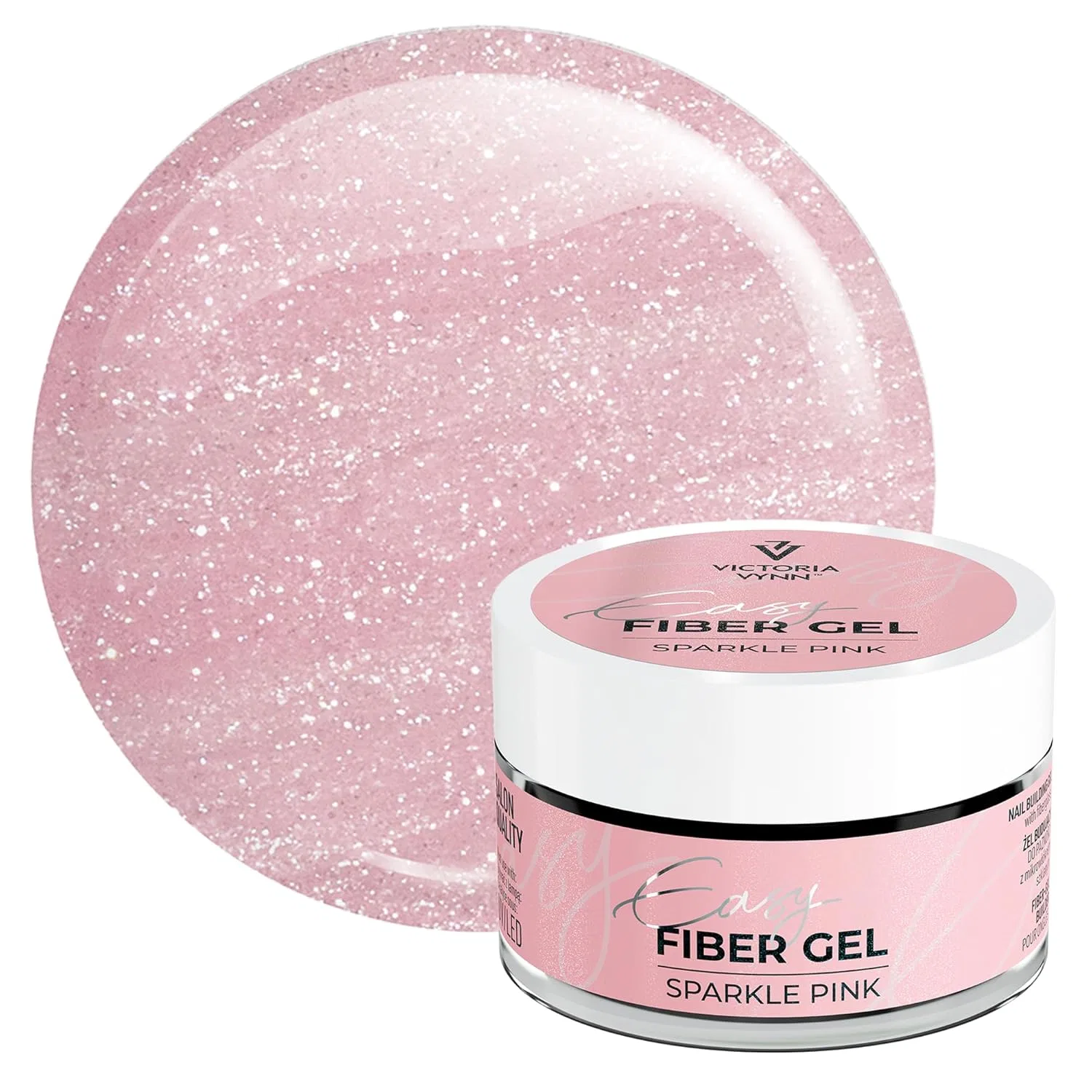 UV/LED гель для наращивания ногтей Victoria Vynn Easy Fibre Gel Sparkling Pink, 50 мл Victoria Vynn, Sparkling Pink