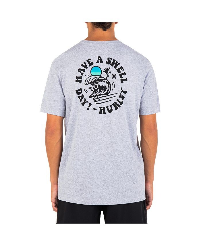 

Мужская футболка с коротким рукавом на каждый день Swell Hurley, серый