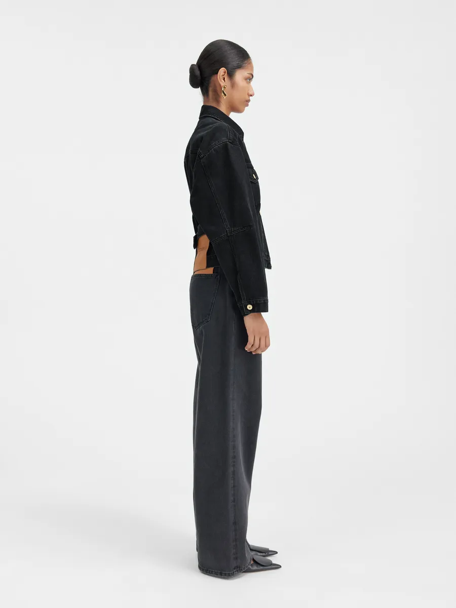 

Круглая джинсовая куртка Вест де-Ним Jacquemus, черный