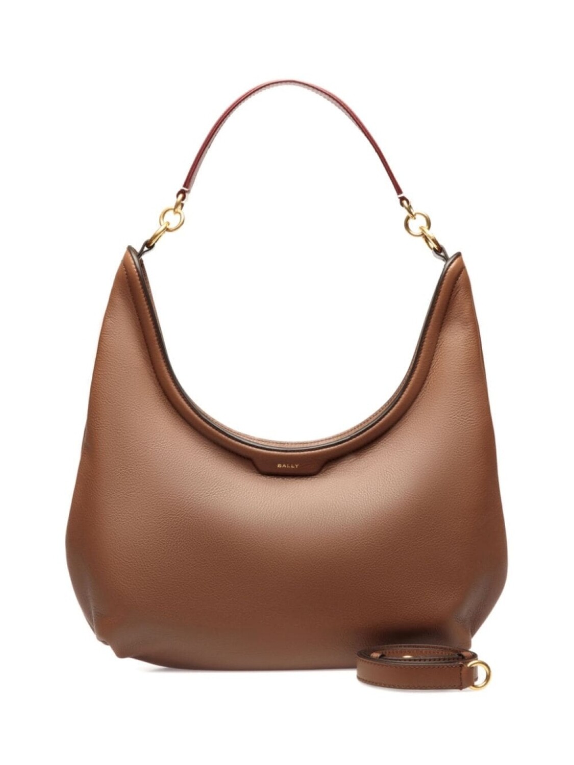 

Bally кожаная сумка через плечо с логотипом, коричневый