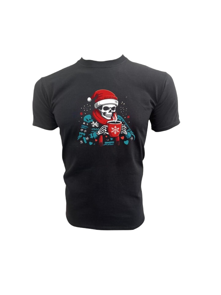 

Футболка PAULGOS Herren T-Shirt, Skelett mit Kaffee, черный