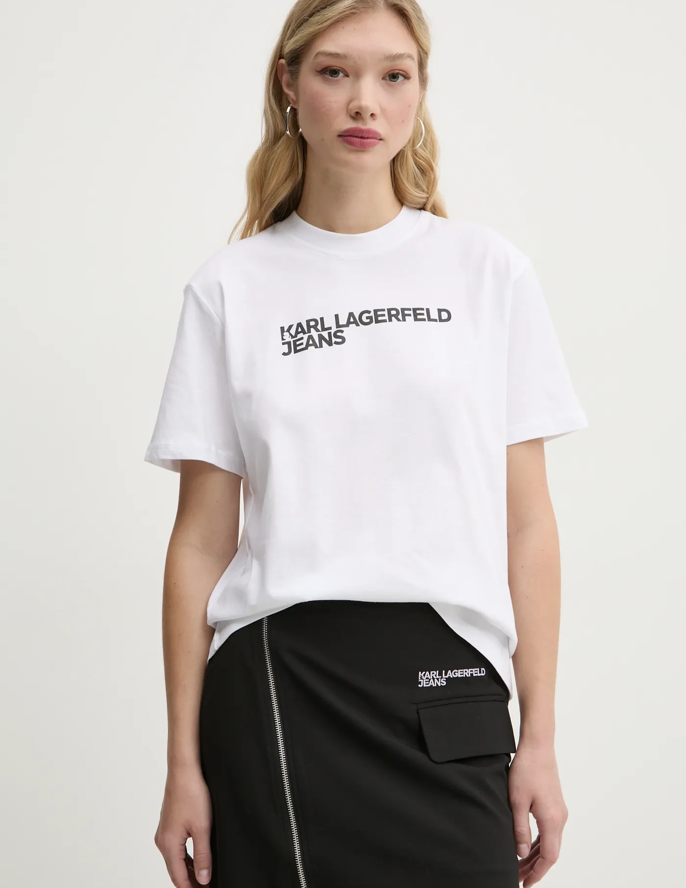 

Хлопковая футболка Karl Lagerfeld Jeans, белый