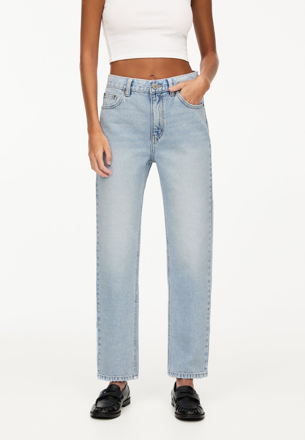 

Мешковатые джинсы PULL&BEAR, светло-голубой