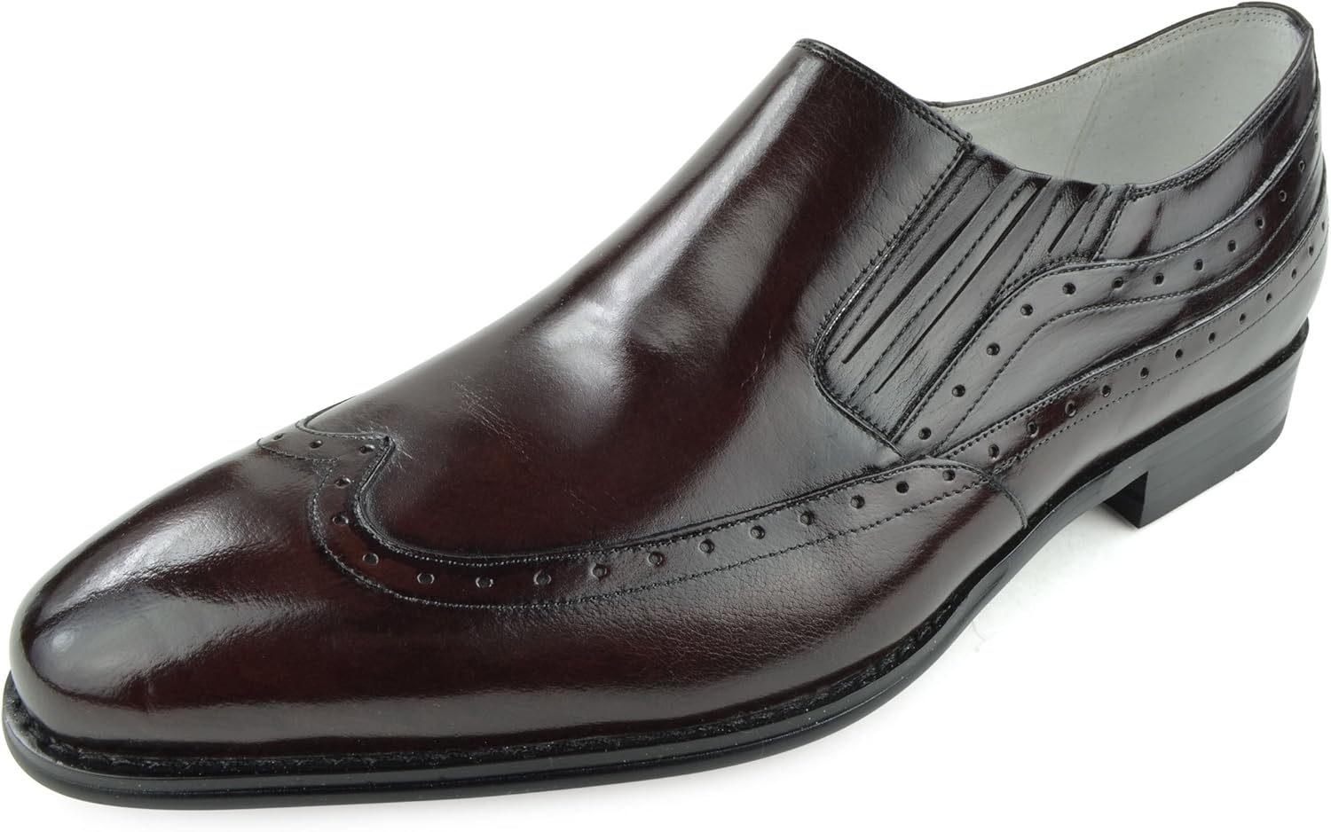 

Мужские классические кожаные лоферы Moda Di Raza для делового стиля, бордовый