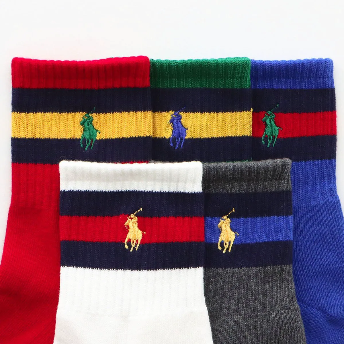 Мужские носки средней длины с одноточечной разметкой Polo Ralph Lauren, 65. Blue — фото 3