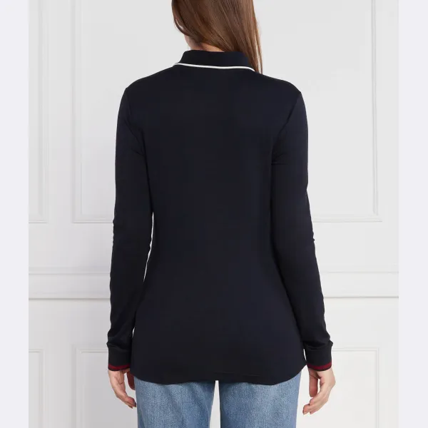 Polo Split Global Str Ls Slim Fit Tommy Hilfiger, синий — фото 2