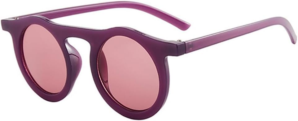 

Классические круглые солнцезащитные очки для мужчин и женщин, модные солнцезащитные очки в маленькой оправе, женские пластиковые очки, унисекс очки с защитой от УФ-излучения UV400 TKKTLLT, C4 Purple-pink