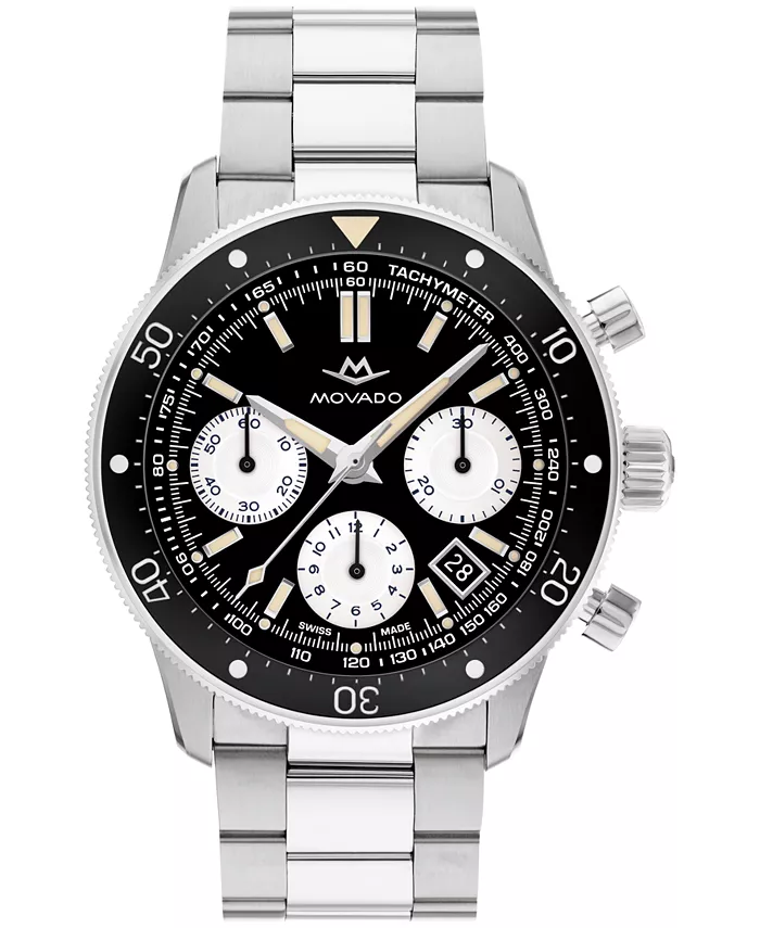

Мужские часы Super Sub Sea Alta Swiss Automatic-Chronograph, сталь Dura Steel 904L, 43 мм Movado