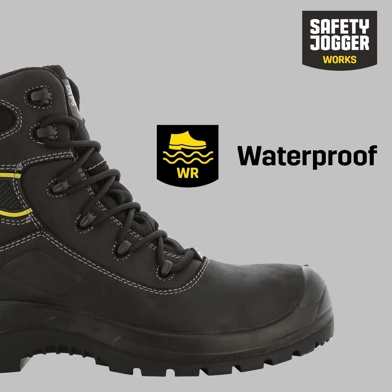 Защитные кроссовки SAFETY JOGGER для мужчин, рабочая обувь S3, водонепроницаемые, безопасные, устойчивые и защищенные от электростатического разряда, мужская защитная обувь с пластиковыми носками, защитные ботинки, также для женщин, черный — фото 3
