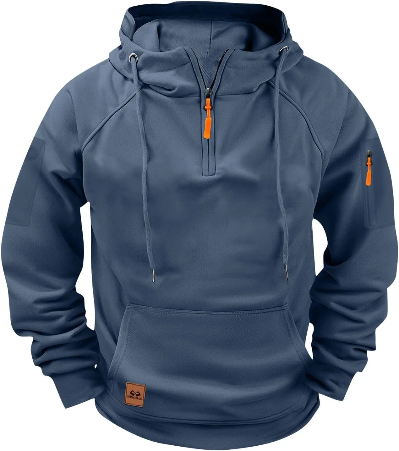

Мужская тактическая толстовка Military Quarter Zip Pullover с капюшоном и карманами