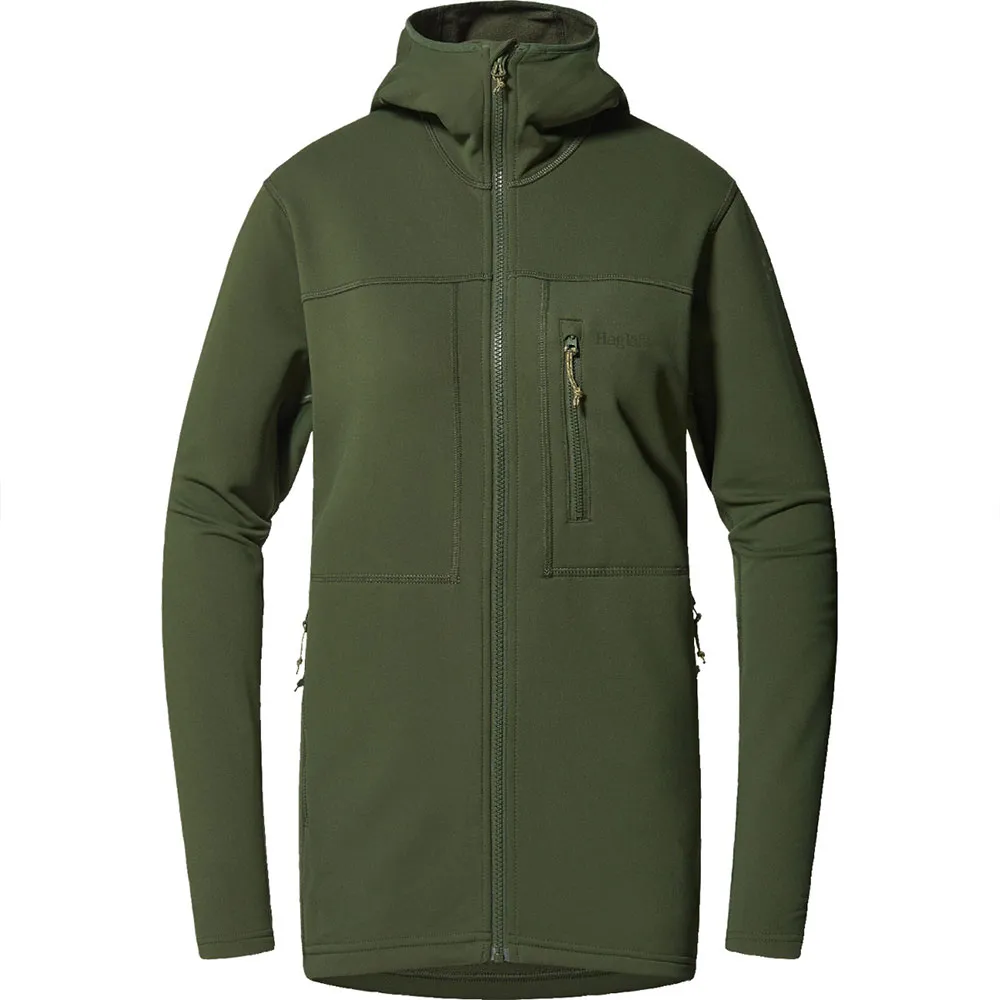 

Флис Haglöfs Rosson Mid full zip, зеленый