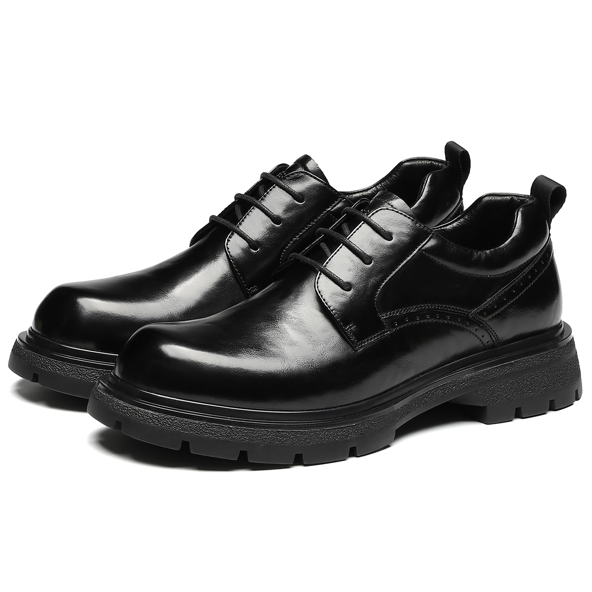 

Модные мужские повседневные туфли из натуральной кожи ST&SAT, Black