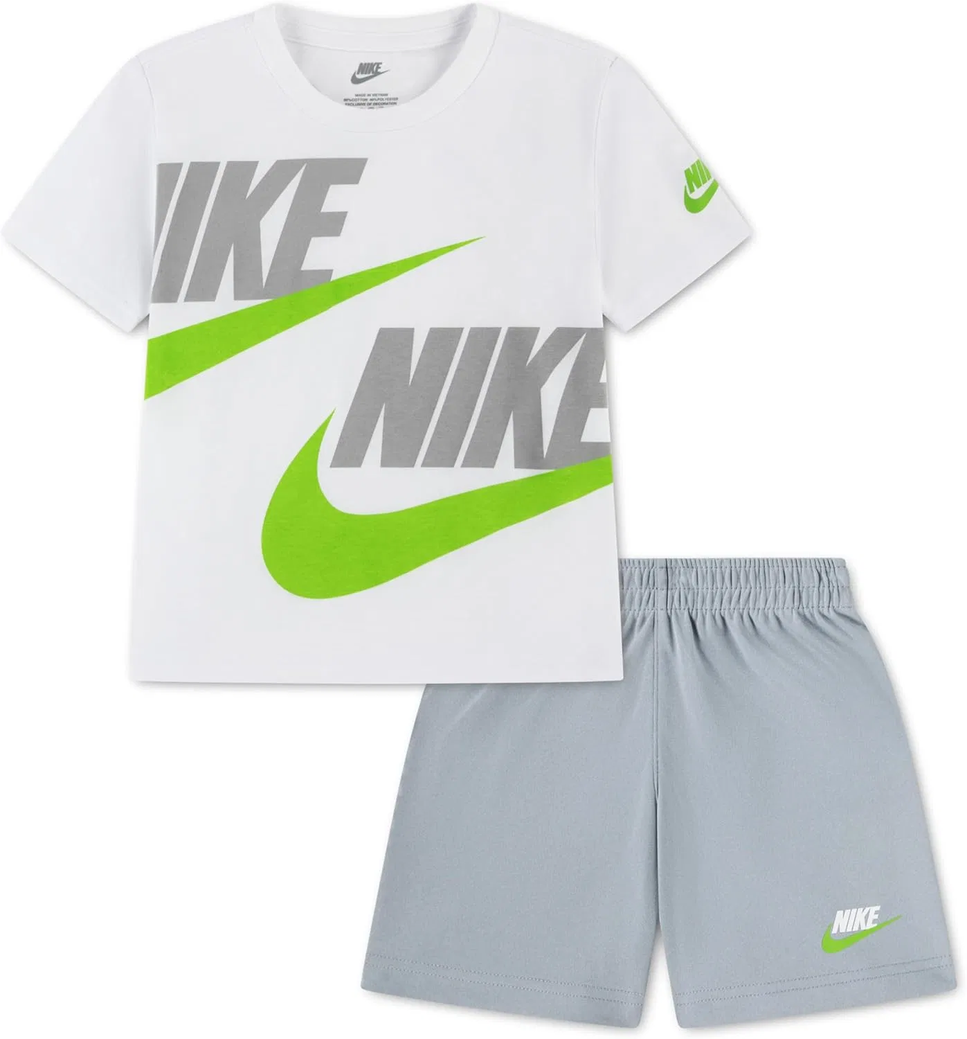 Детский спортивный комплект из футболки и шорт Nike, Light Smoke Grey
