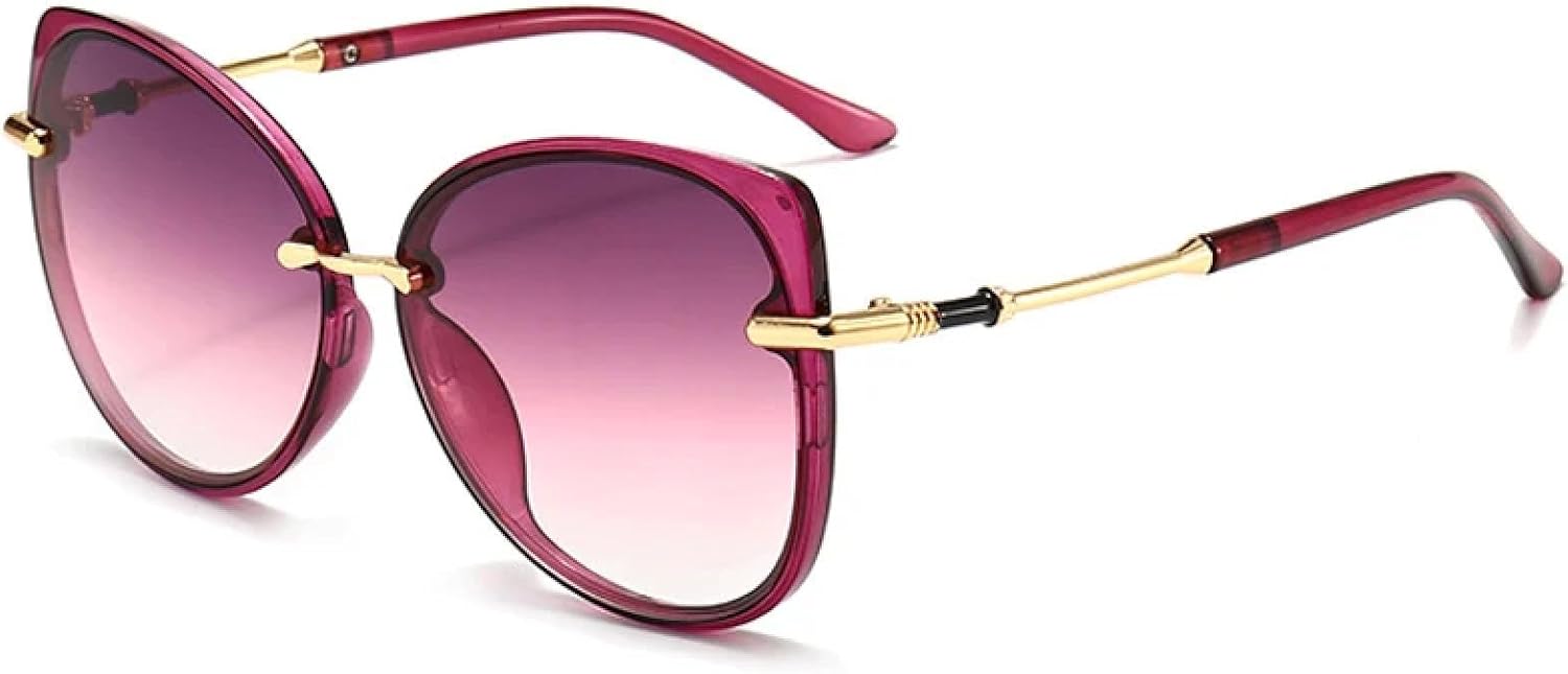 

Роскошные солнцезащитные очки в крупной металлической оправе «кошачий глаз» для женщин и мужчин, для активного отдыха, путешествий и вождения, с защитой от УФ-излучения UV400 TKKTLLT, Purple Purple