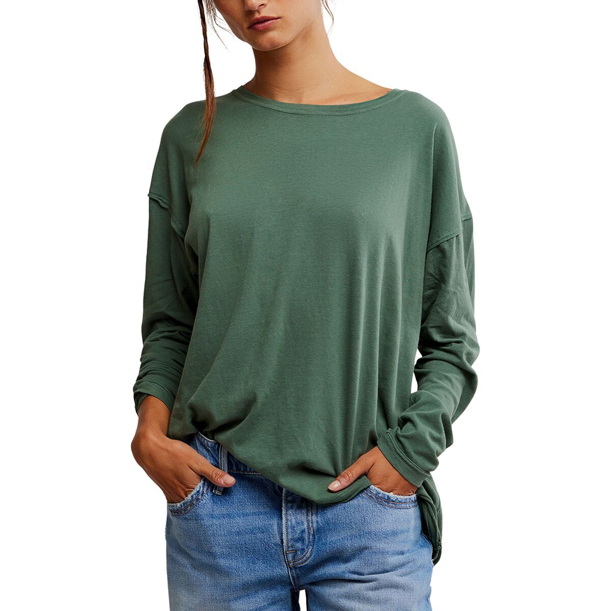 

Длинный рукав футболка Nina Free People, цвет topiary