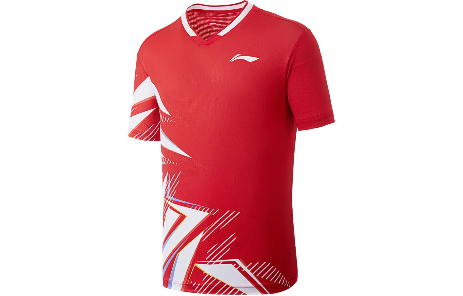 

Футболка серии Badminton унисекс Cinnabar Red Standard White Lining, красный