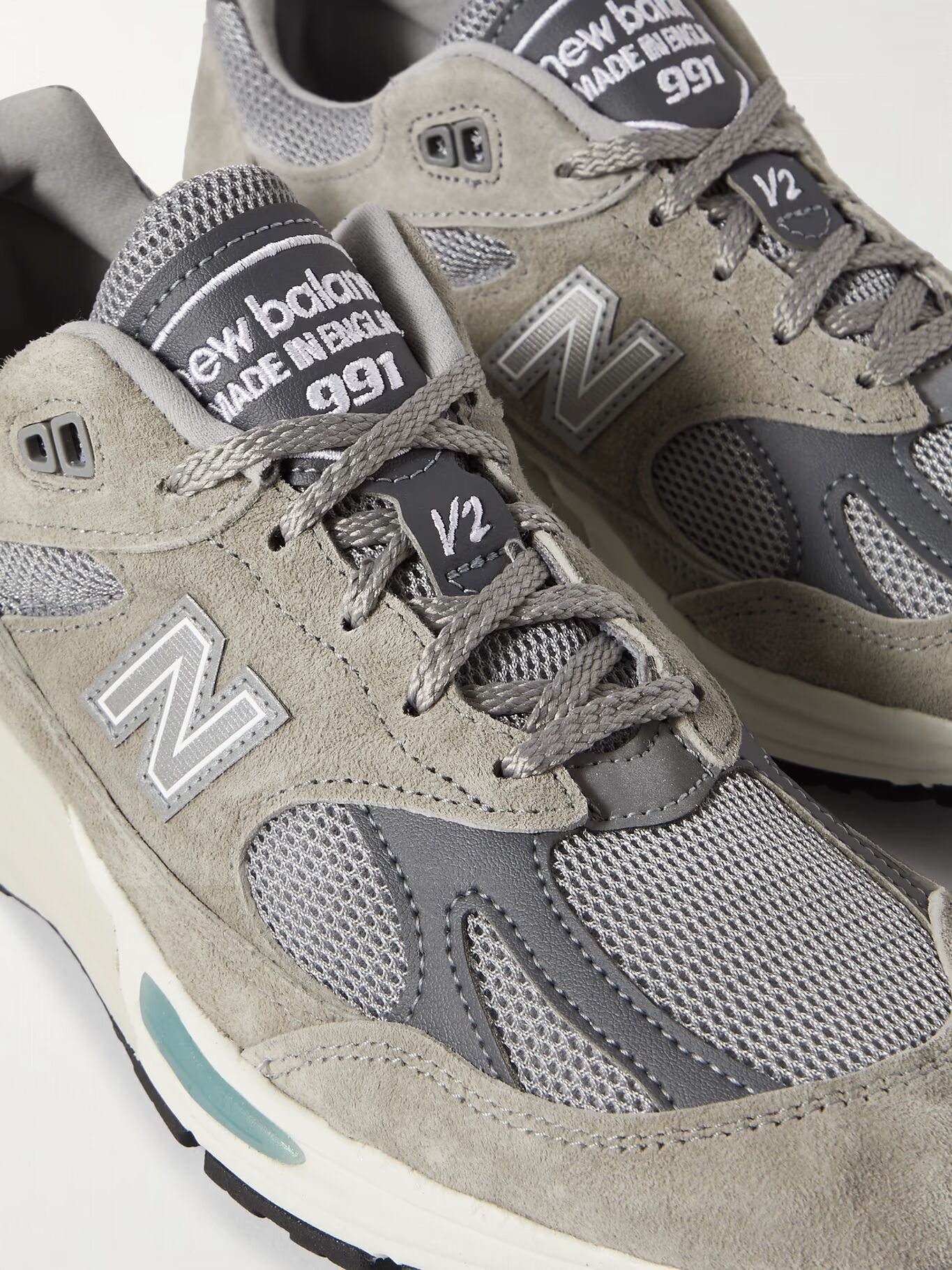 

991v2 Кроссовки из замши и сетки NEW BALANCE, серый