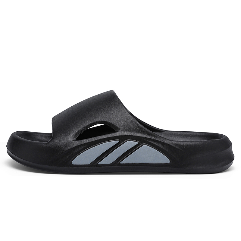 

NANJIREN Скользостойкие износостойкие амортизирующие шлепанцы EVA для мужчин черные, цвет Black