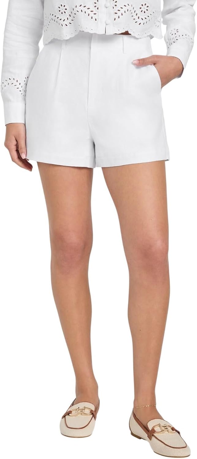 

GUESS Women's Eco Gen укороченные шорты, Pure White