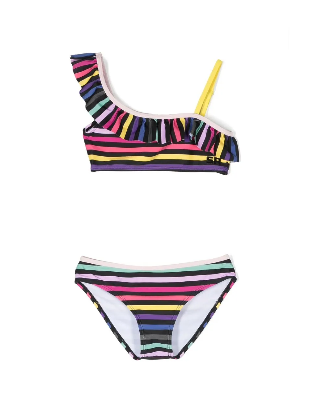 

Бикини в стиле колор-блок с оборками SONIA RYKIEL ENFANT, черный