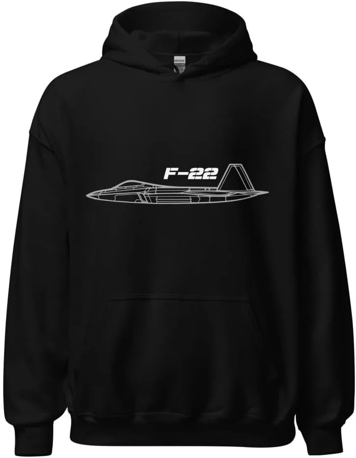 Толстовка F-22 Raptor для энтузиастов авиации Generic, черный