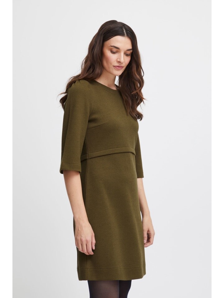 

Короткое платье Fransa Blusenkleid FREIJA DR 1 20613434 schönes Webkleid mit Teilungsnaht, зеленый