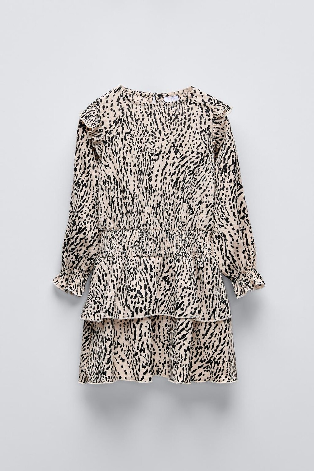 

Платье с текстурным принтом ZARA, экрю
