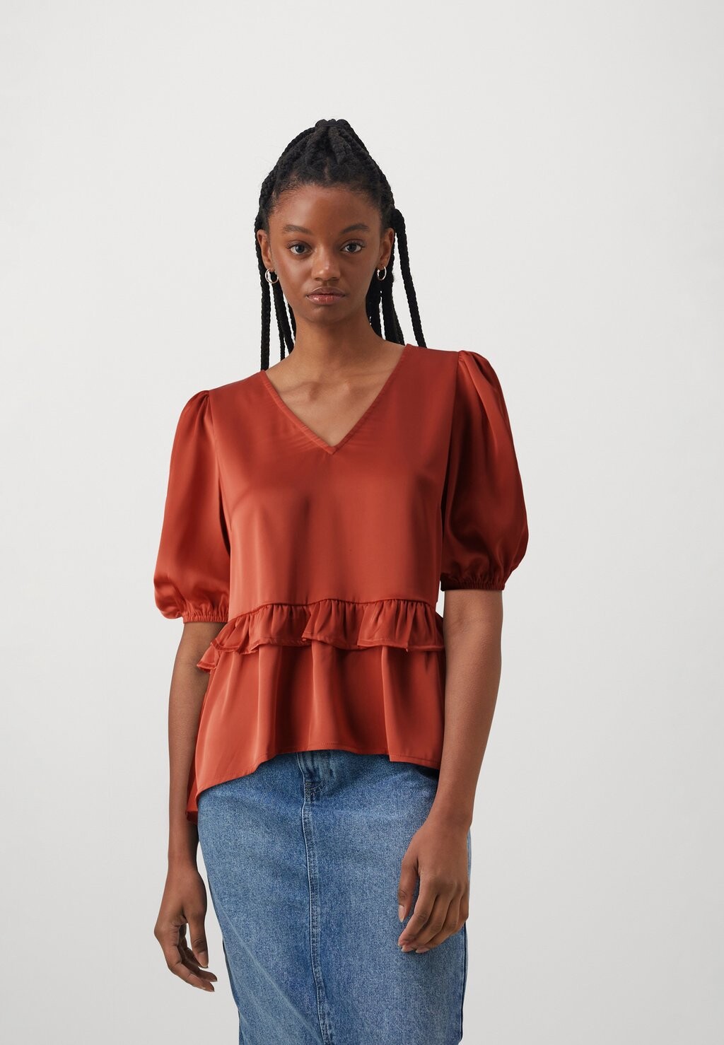 

Блузка VIMURA V NECK VILA, красный