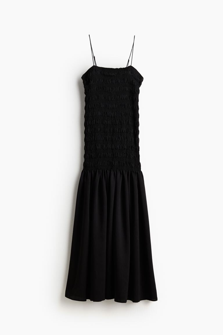 

Платье макси со сборками H&M, черный