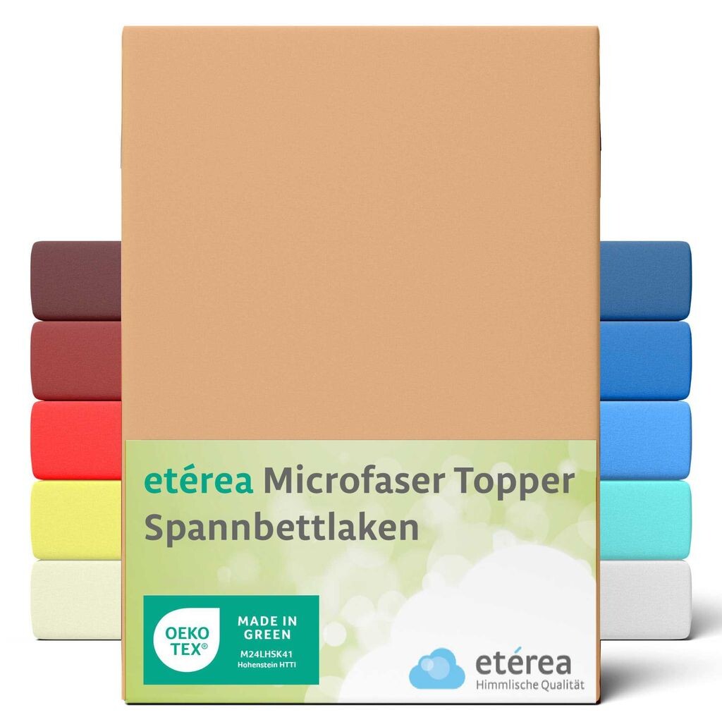 

ETÉREA Простыня из микрофибры 90x200 см - 100x200 - Дышащая - Простыня Простыня 90x200 см - 100x200 - Наматрасник - Простыня Топпер из микрофибры - Зеленый - Песочный Etérea Himmlische Qualität