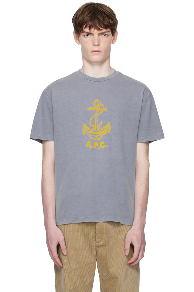 

Футболка Davy A.P.C., цвет blue-gray