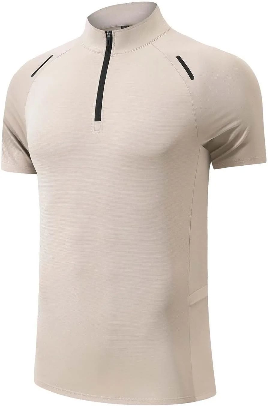 

Xiaojmake мужская футболка для бега с коротким рукавом и 1/4 молнии